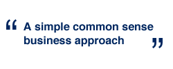 A simple common sense business approach