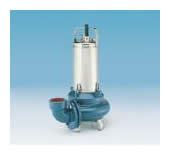 Submersible pumps with entrained solids waste water