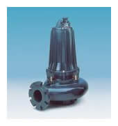 Submersible pumps for with entrained solids waste water